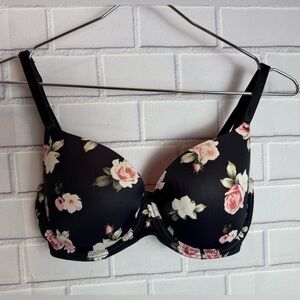 Victoria's Secret Black Floral Bra/size 34D